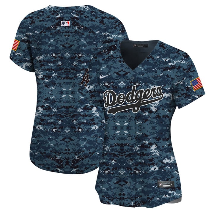 Women Los Angeles Dodgers blank Camo Stitched 2025 Jersey style 3->women mlb jersey->Women Jersey